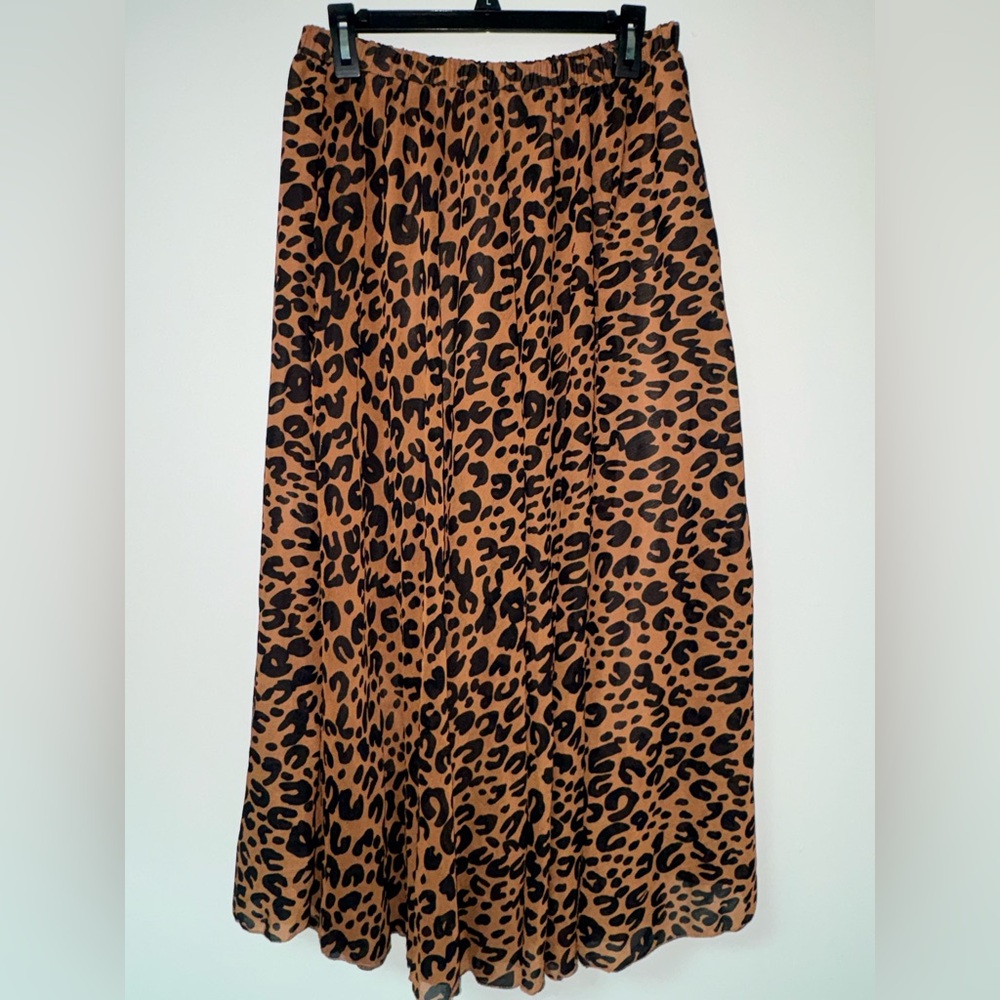 Leopard Print Women's Maxi Skirt